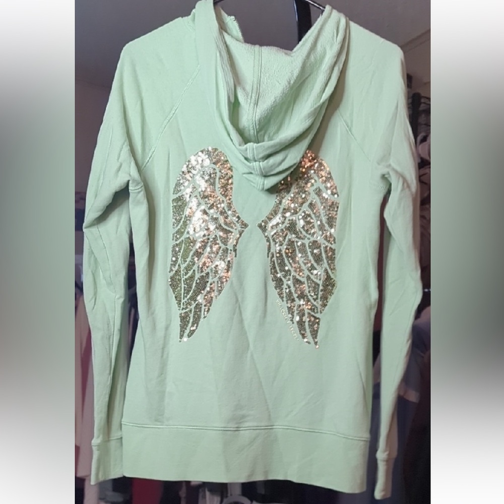 Victoria's Secret Mint Green Zip-Up Hoodie - Picture 2 of 3